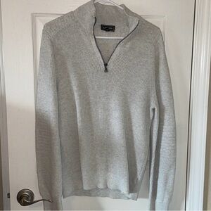 Men’s Express Gray Quarter-Zip Sweater